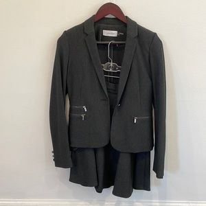 Calvin Klein Grey Skirt Suit